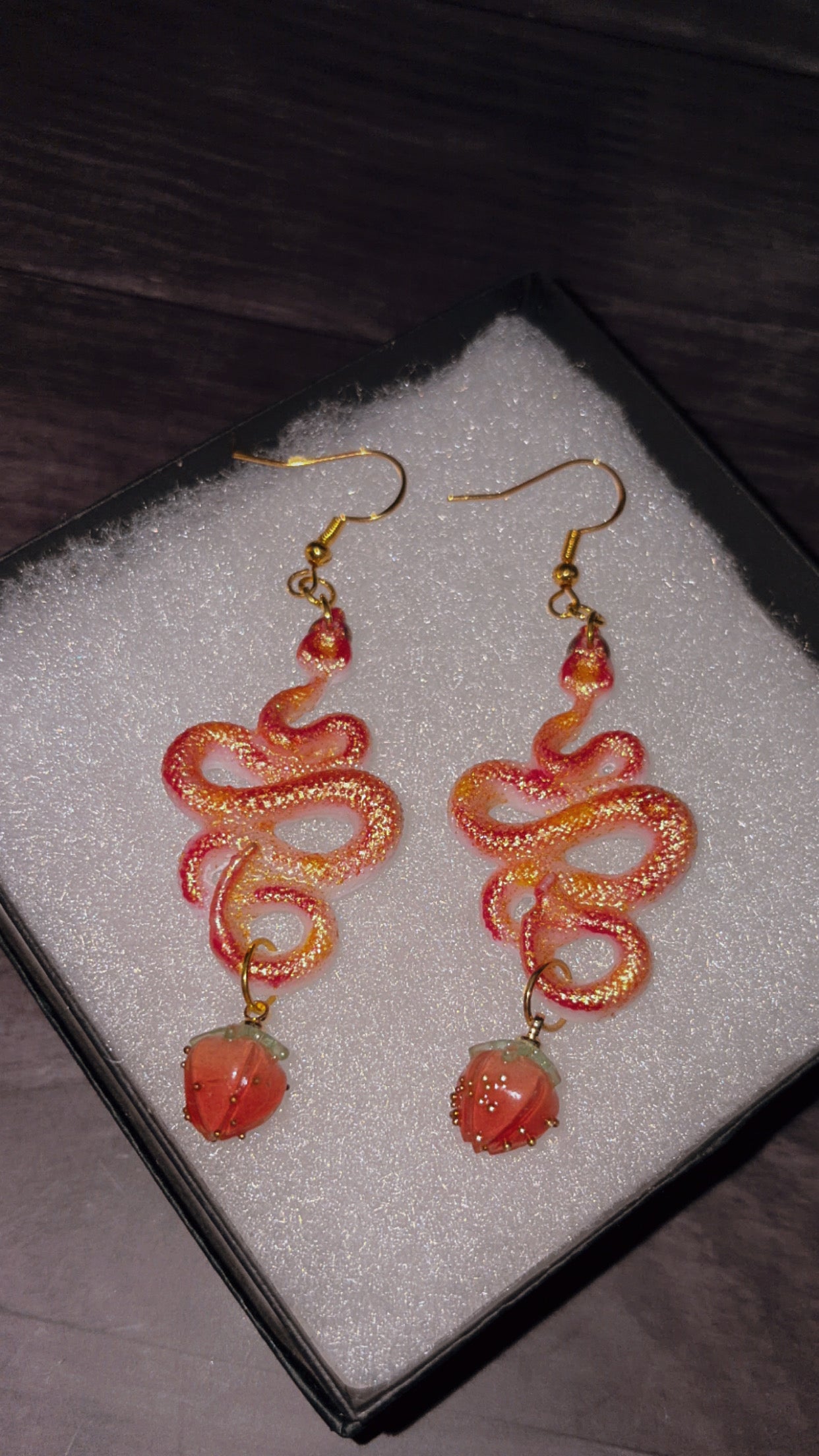 Handmade snake earrings