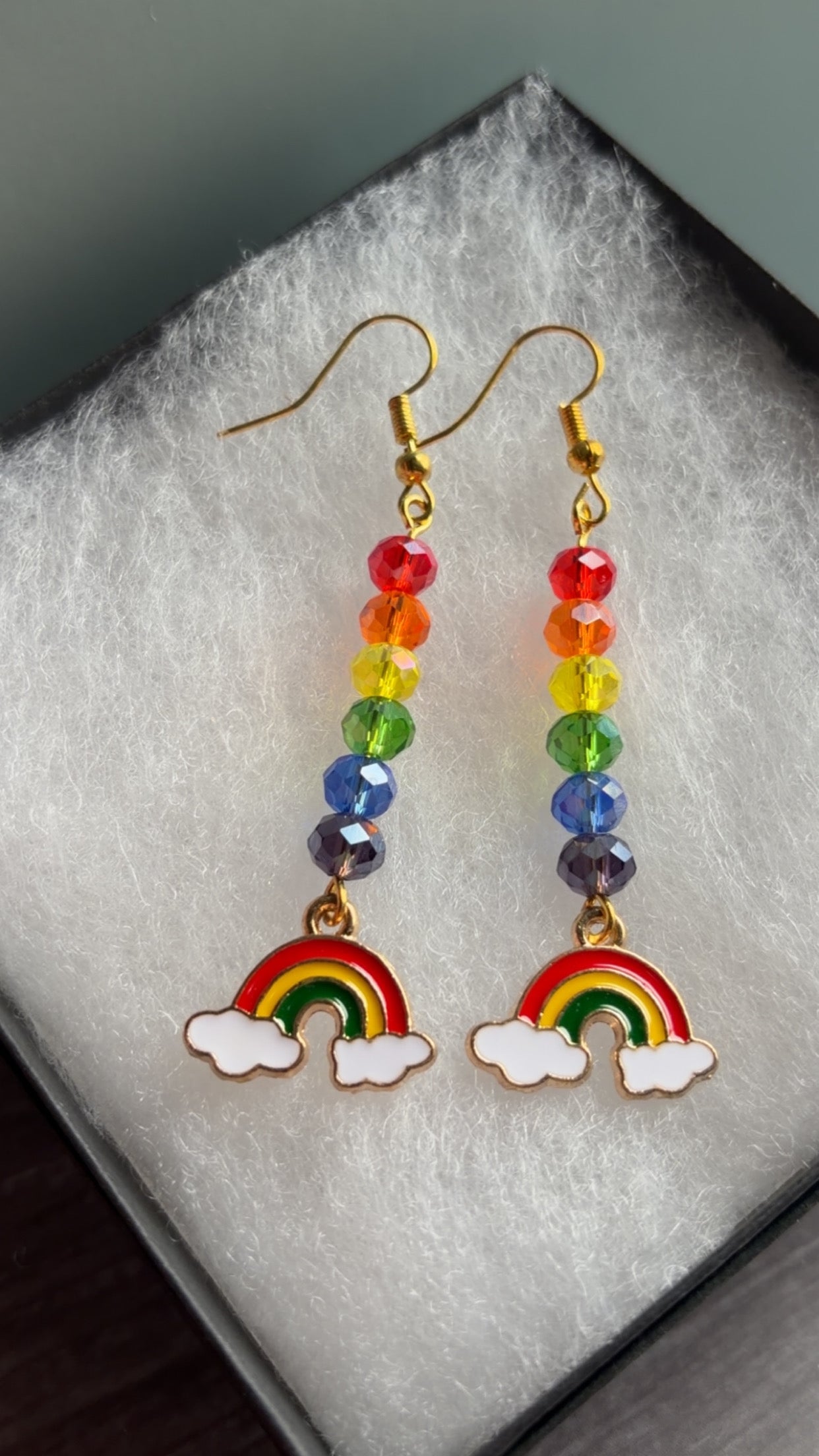 Handmade rainbow earrings