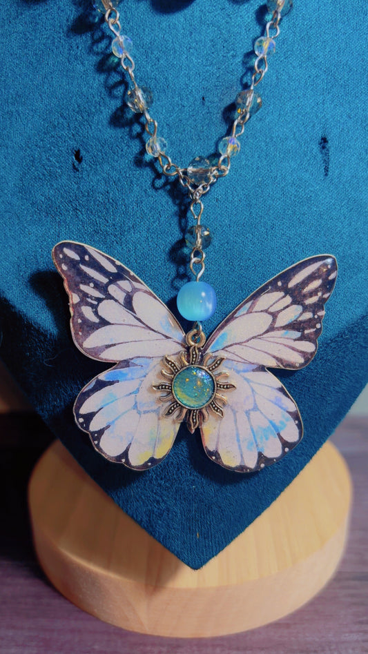 Handmade butterfly necklace