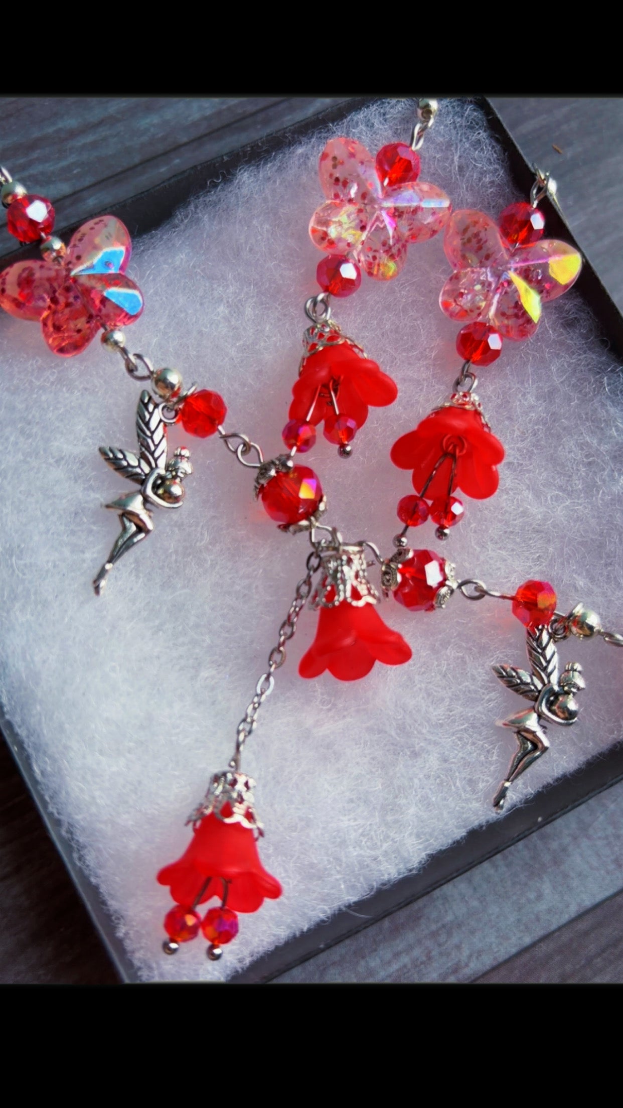 Handmade butterfly garden set