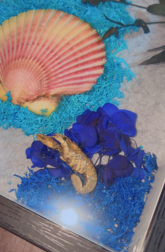 Handmade sea inspired framed art