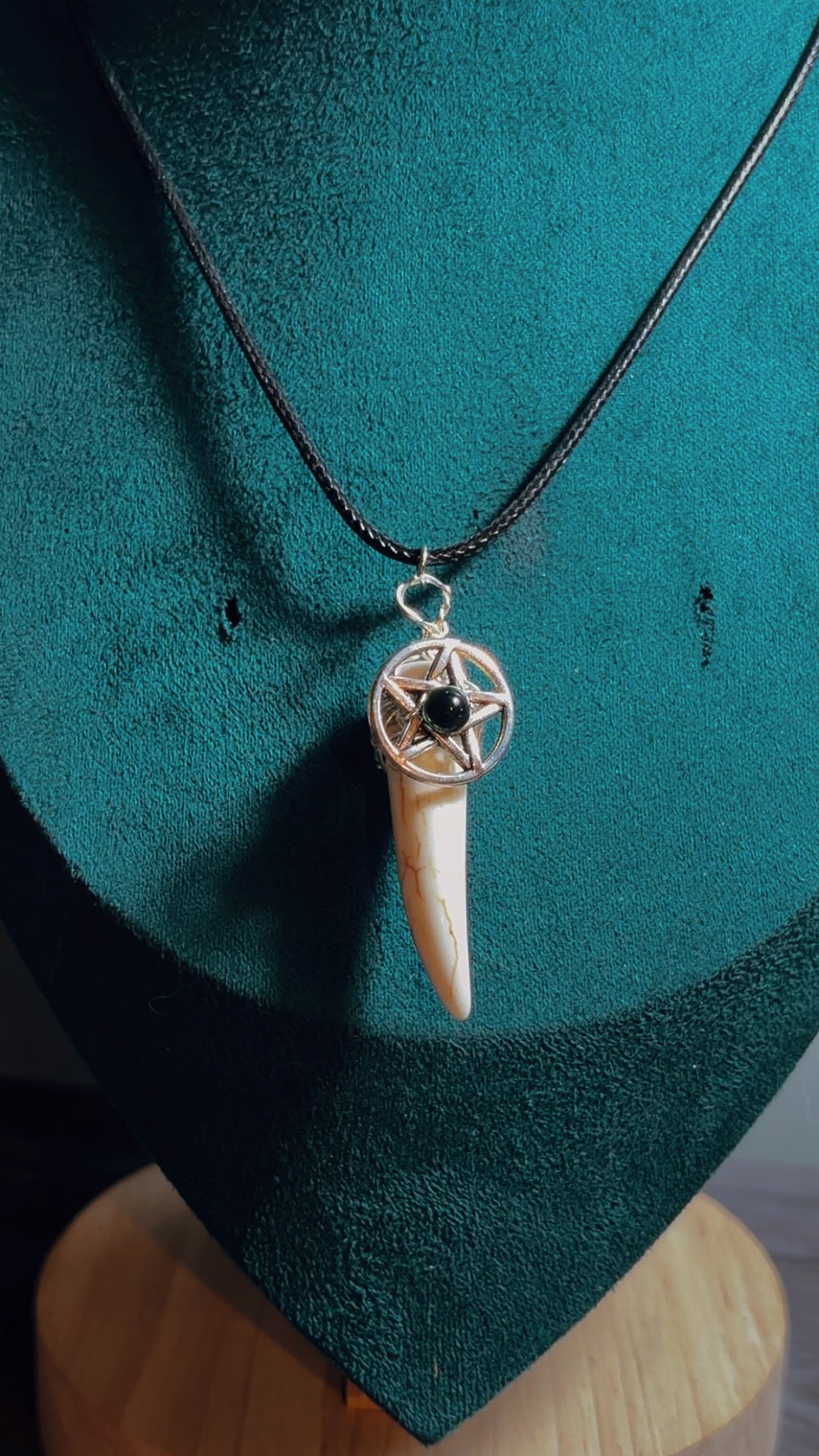 Handmade faux antler necklace
