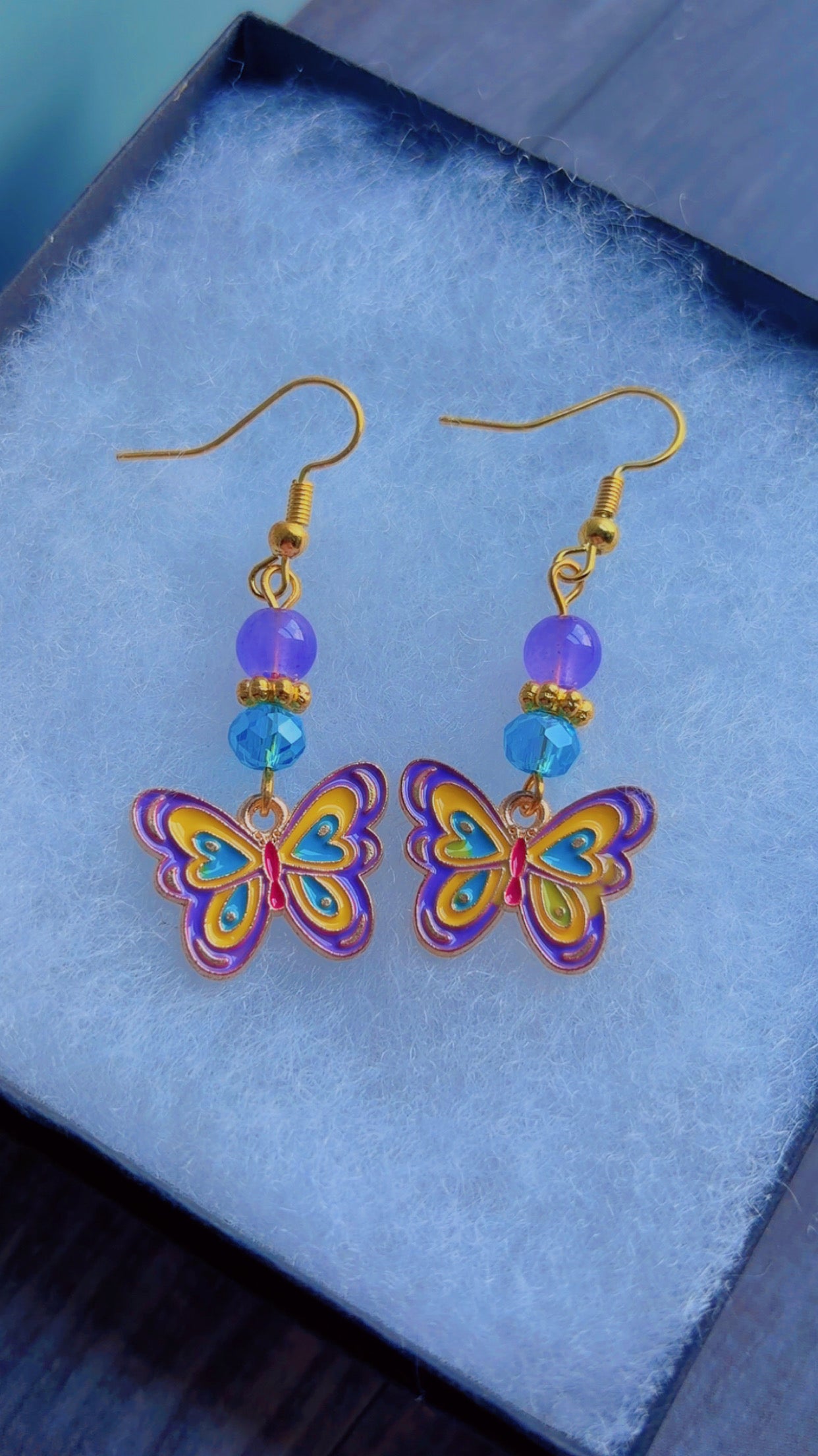 Handmade butterfly earrings