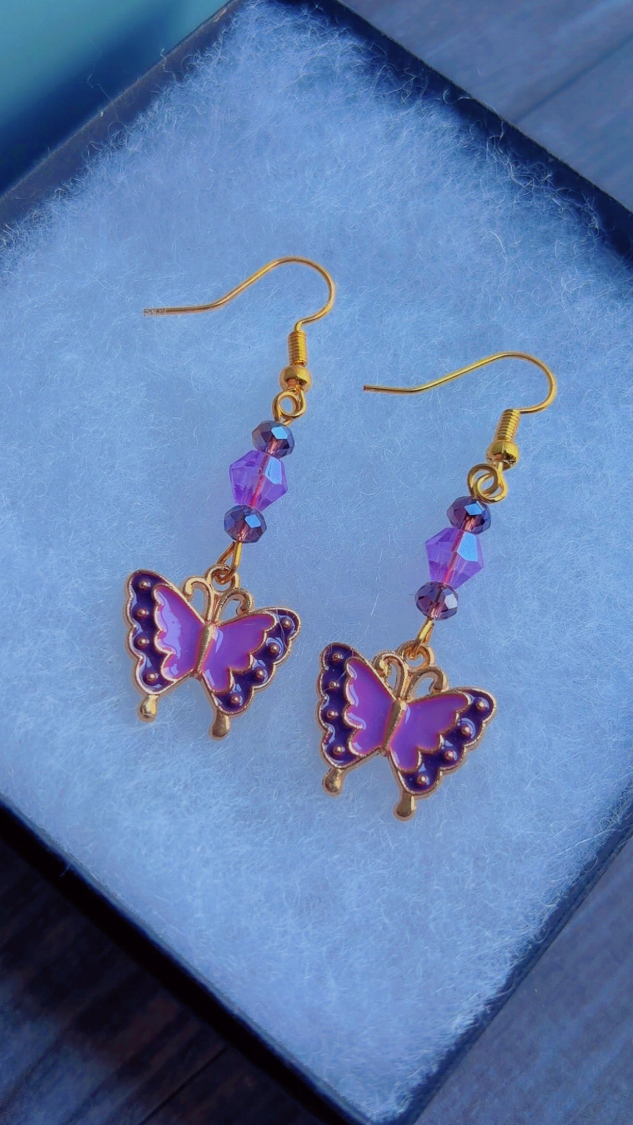 Handmade butterfly earrings