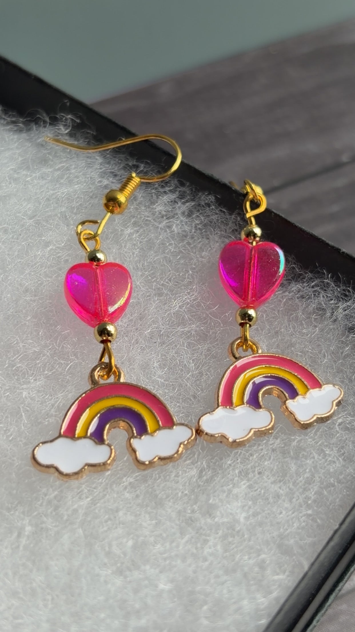 Handmade rainbow earrings
