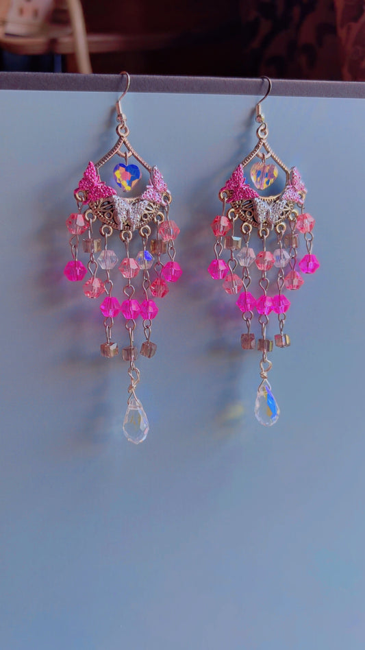 Handmade chandelier style earrings