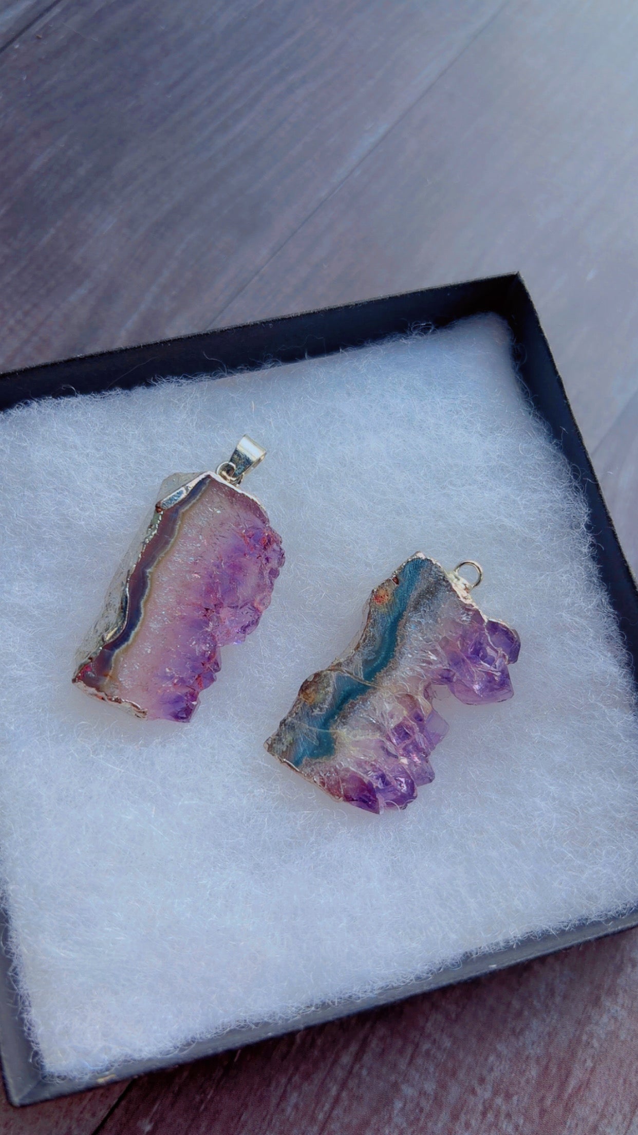 Amethyst cluster pendant