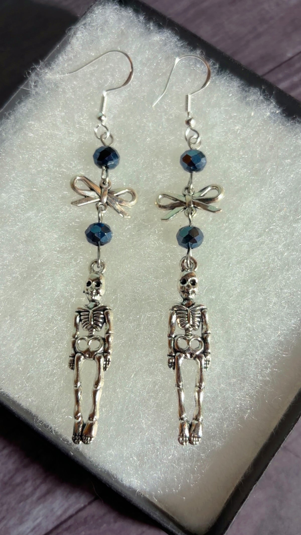 Handmade skeleton earrings