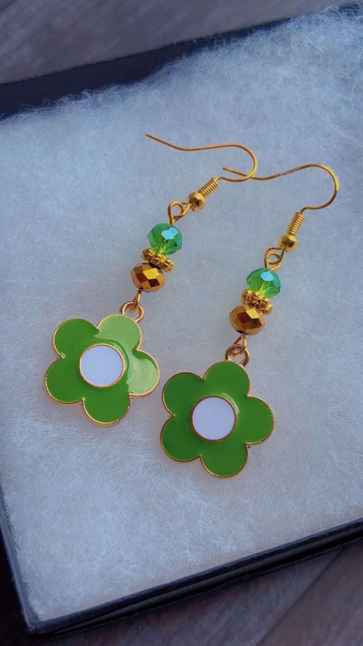 Handmade flower earrings