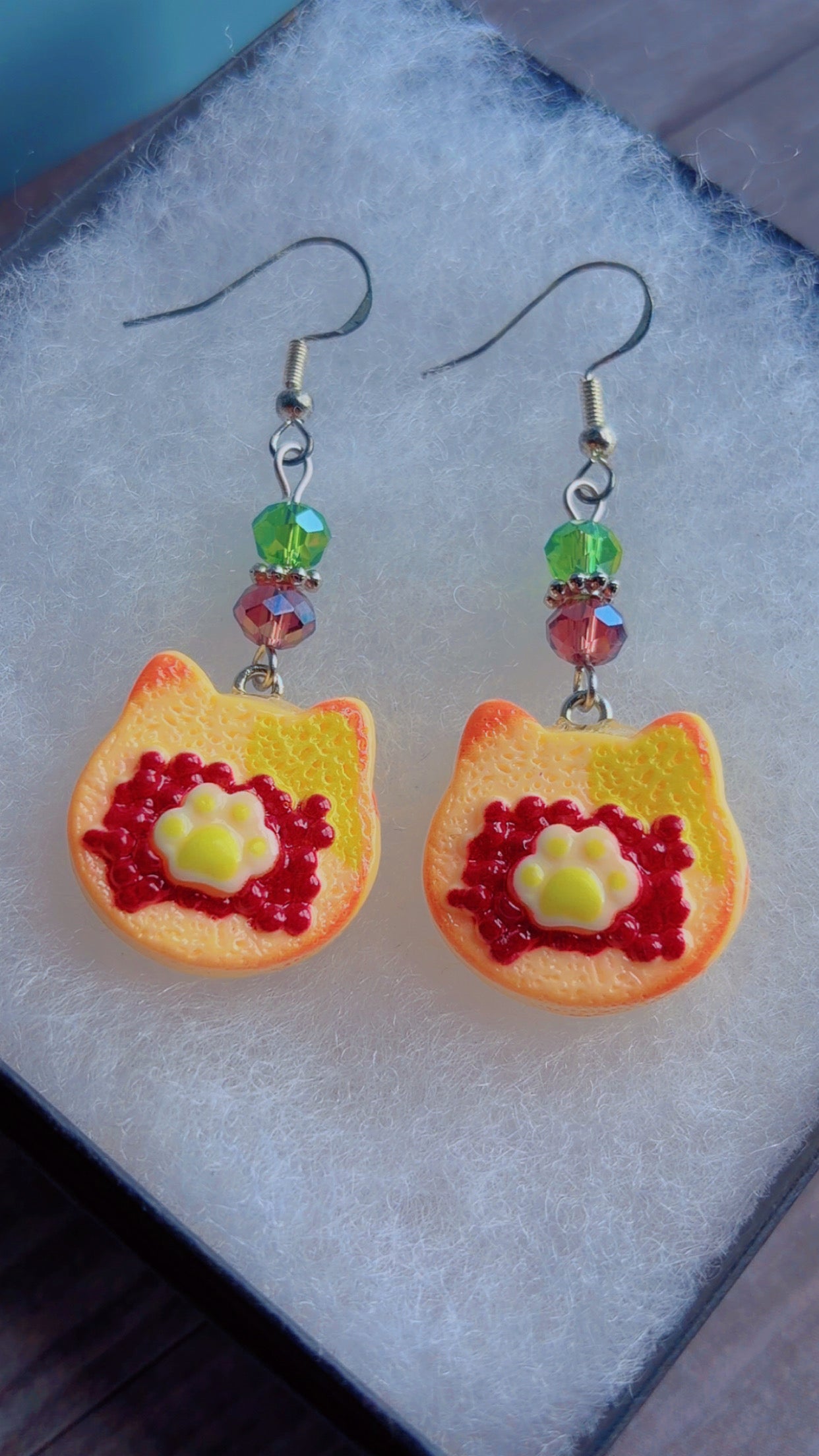 Handmade jelly toast earrings
