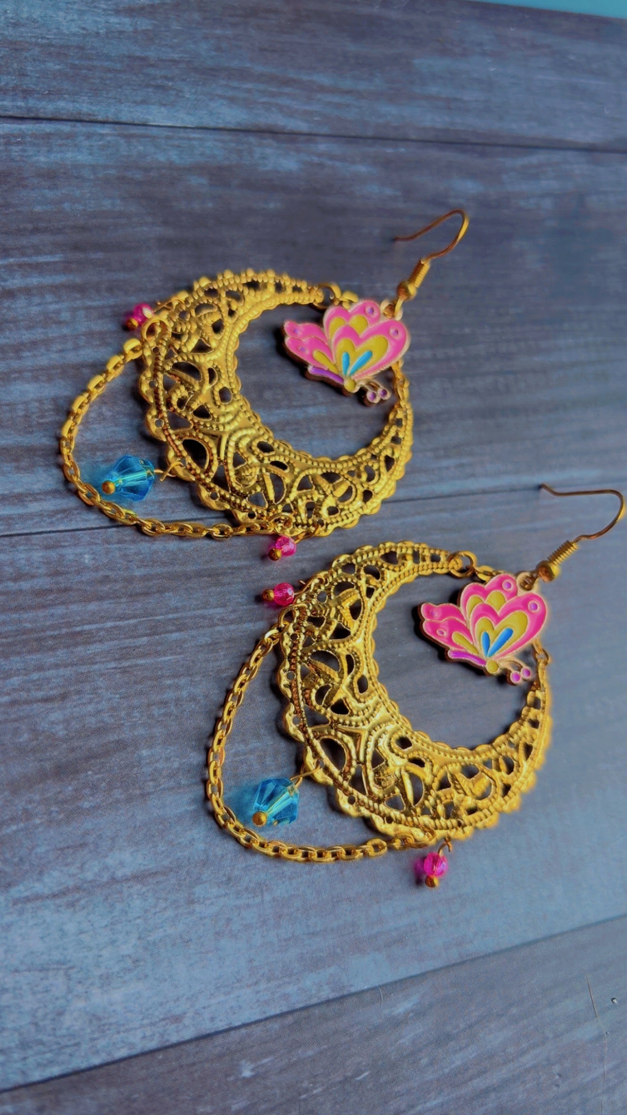Handmade butterfly earrings