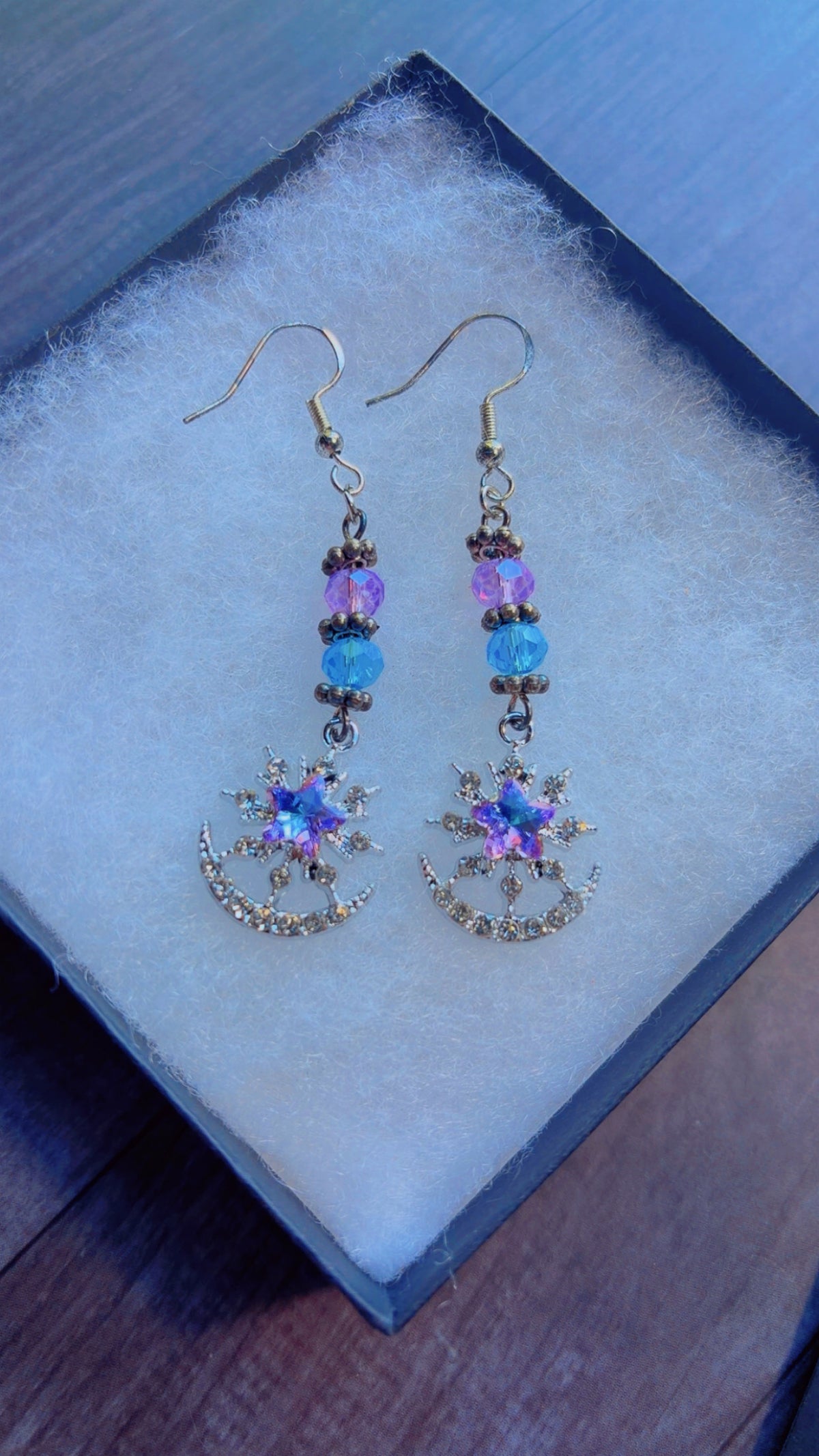 Handmade super sparkly rhinestone earrings