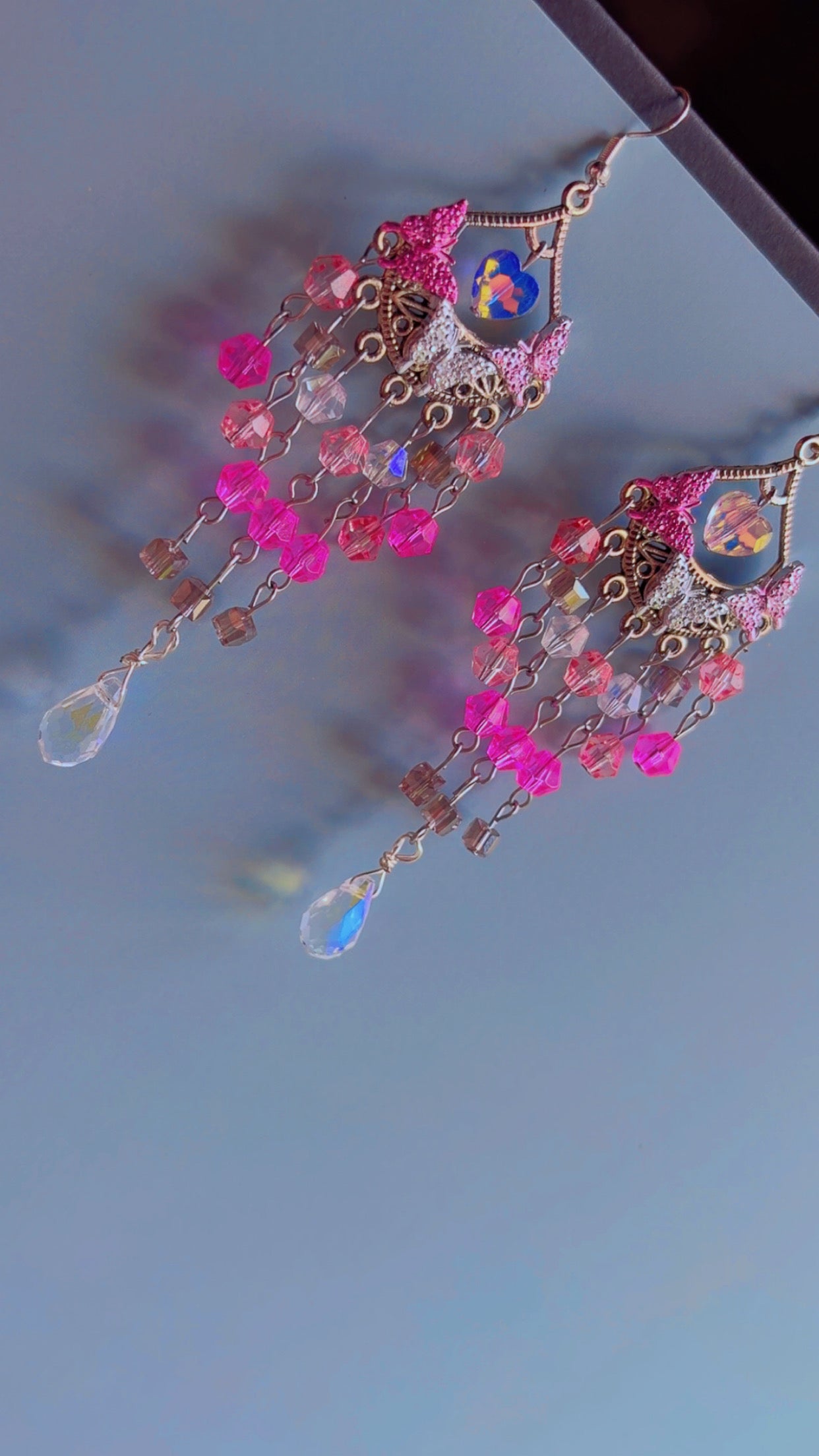 Handmade chandelier style earrings