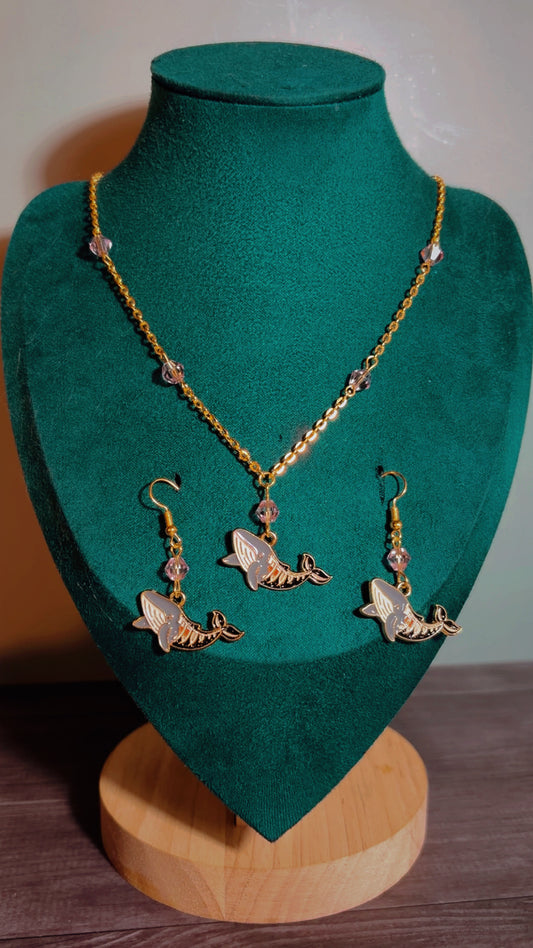 Handmade skeleton whale set