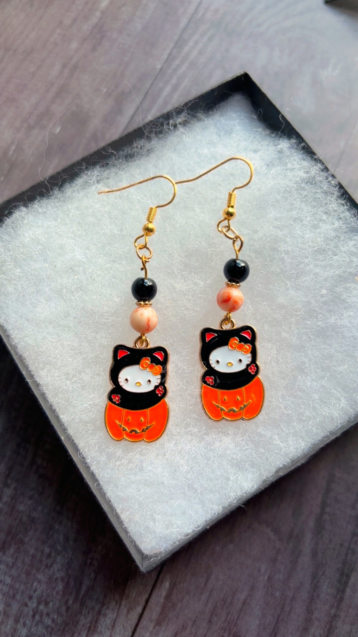 Handmade HK earrings with dragon vein jasper beads