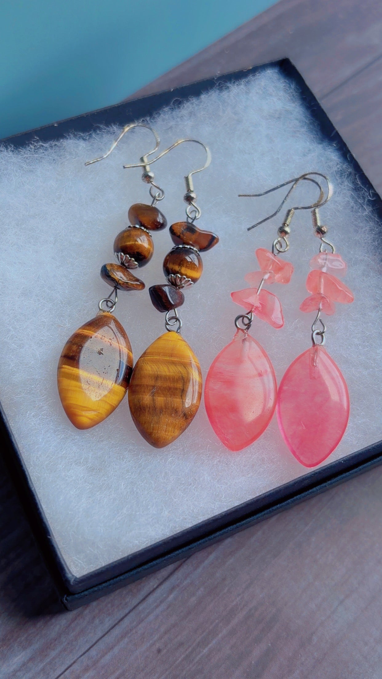 Handmade gemstone/crystal earrings