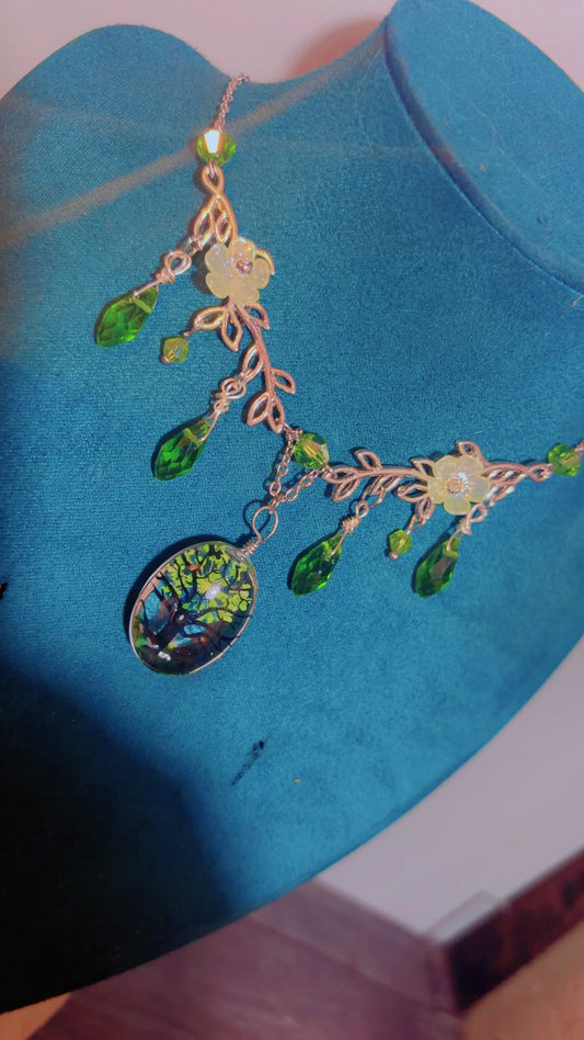 Handmade forest fairy necklace