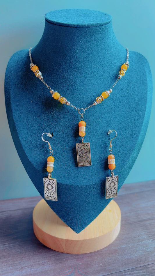 Handmade shark vertebrae and tarot cards set