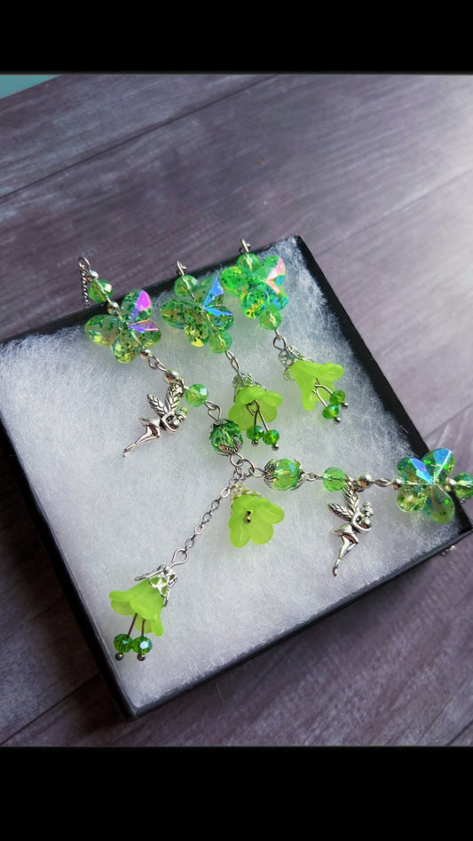 Handmade butterfly garden set
