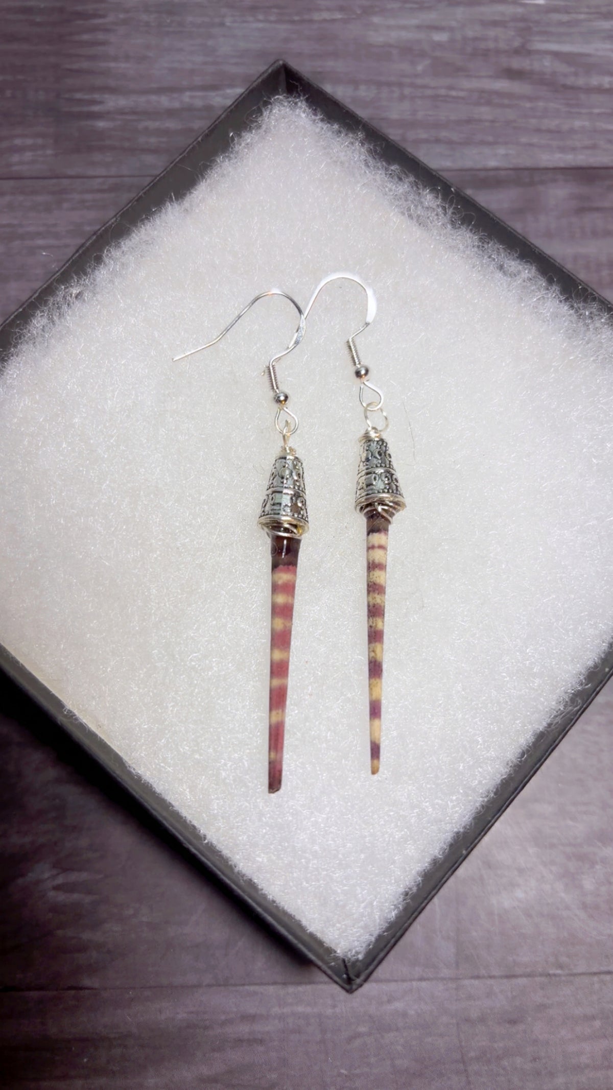 Handmade sea urchin earrings