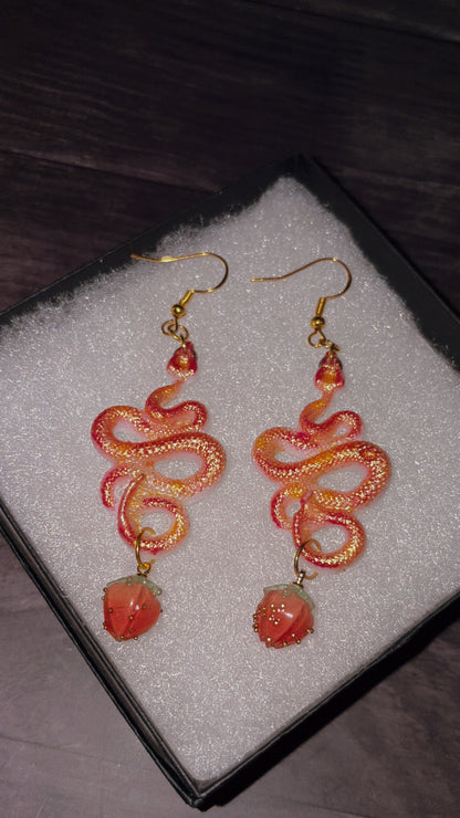 Handmade snake earrings