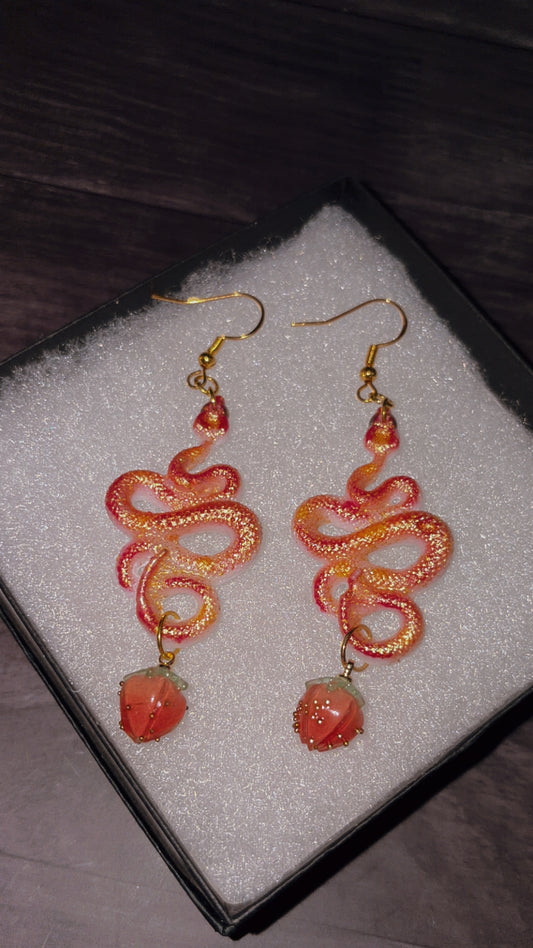 Handmade snake earrings