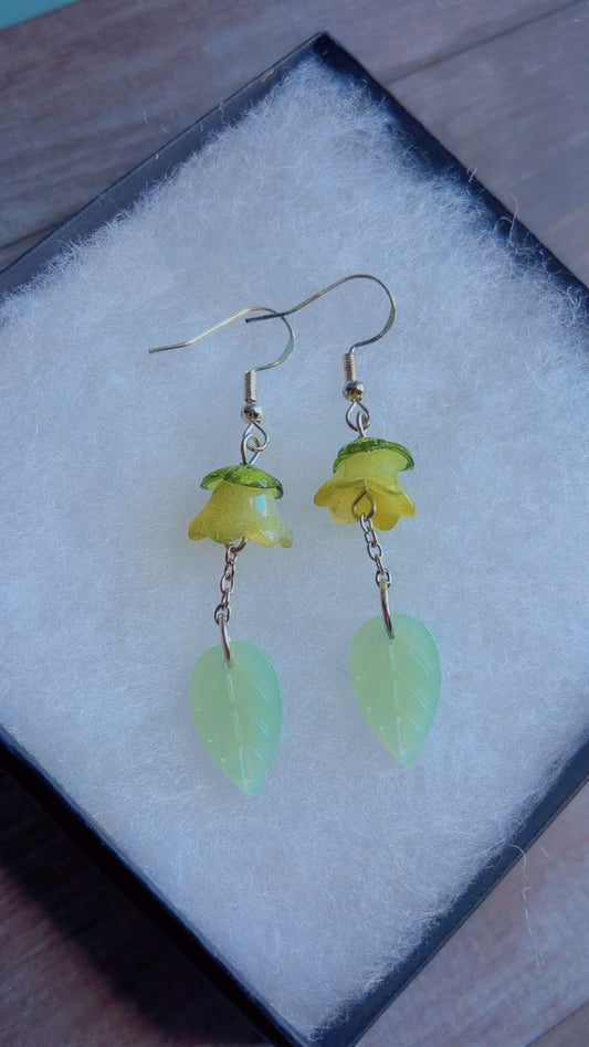 Handmade flower earrings
