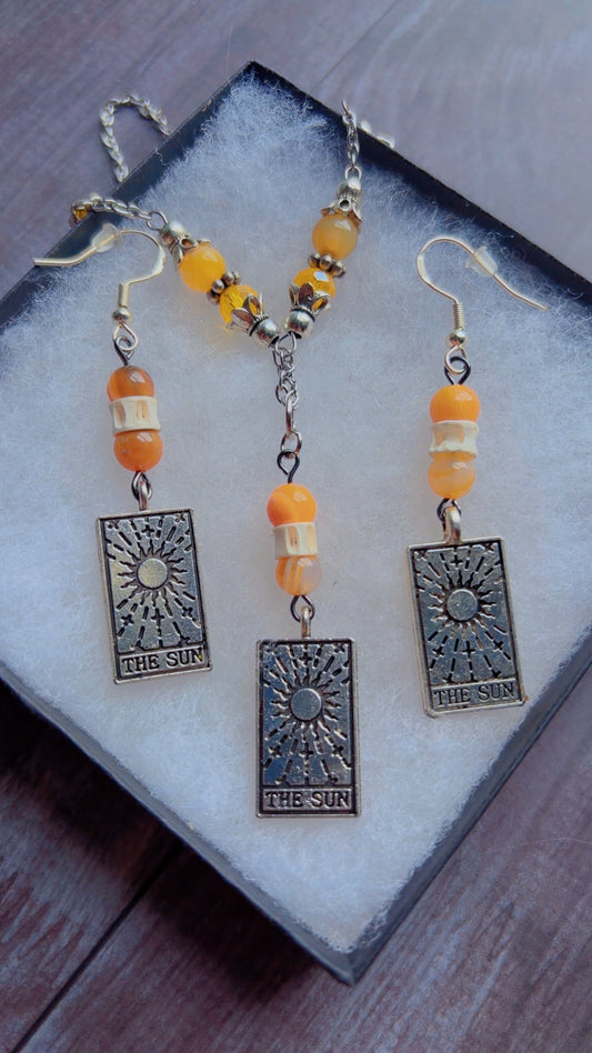 Handmade shark vertebrae and tarot cards set
