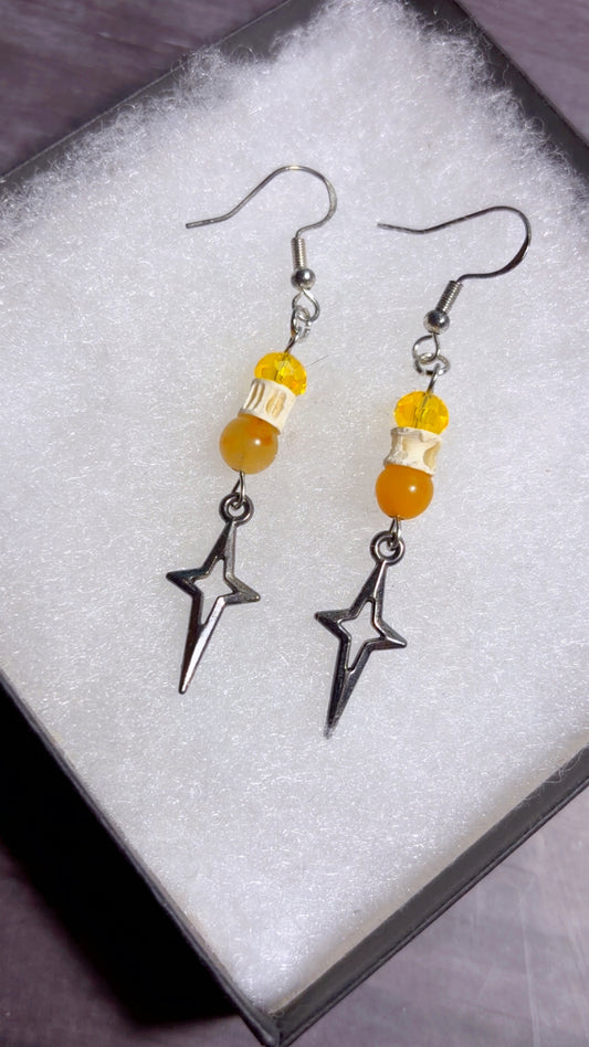 Handmade shark vertebrae earrings