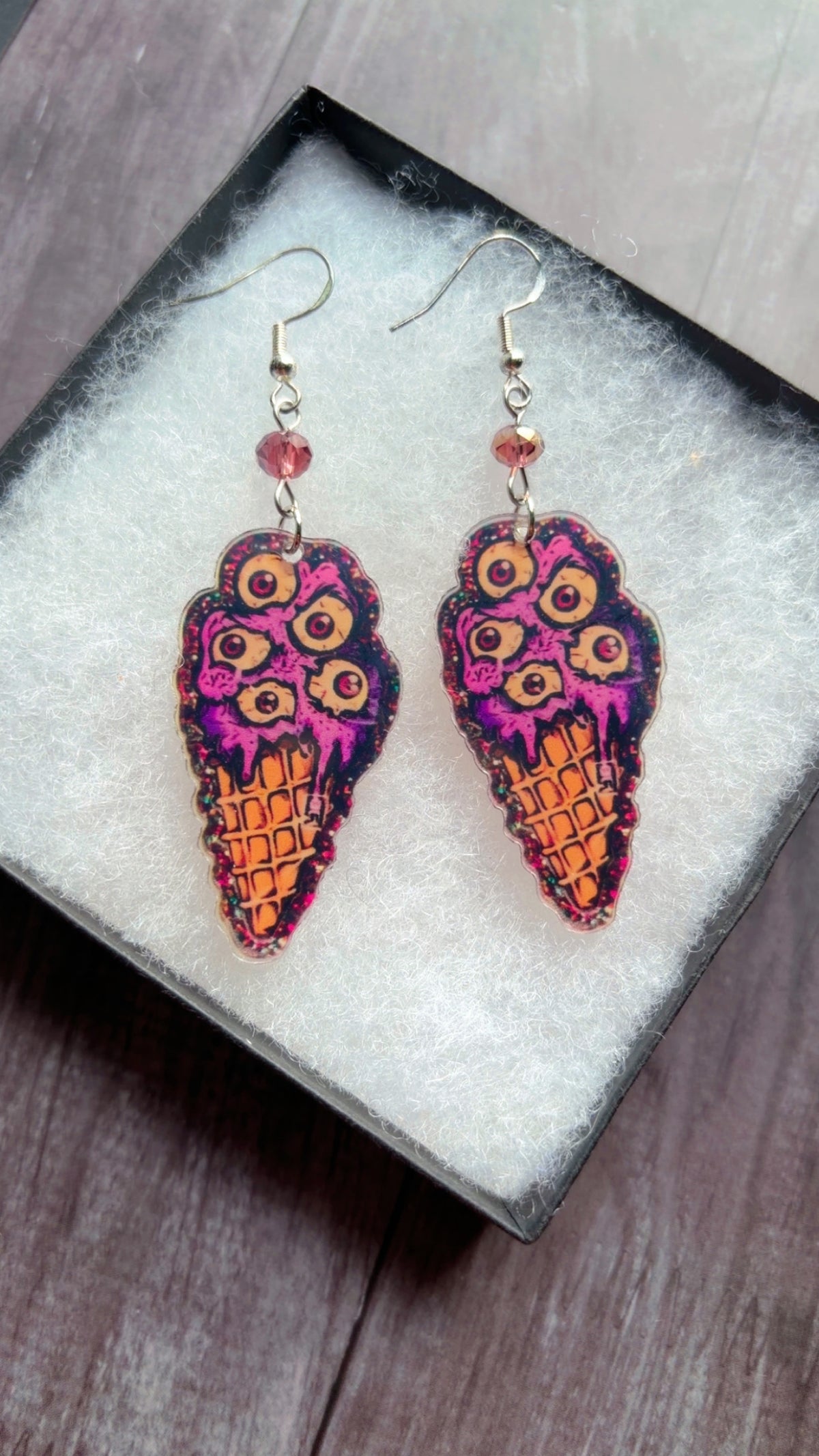 Handmade Eyescream earrings