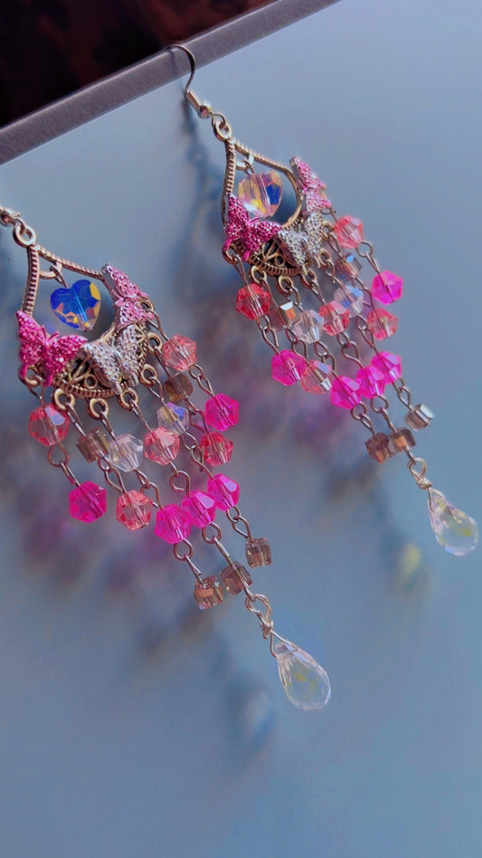 Handmade chandelier style earrings