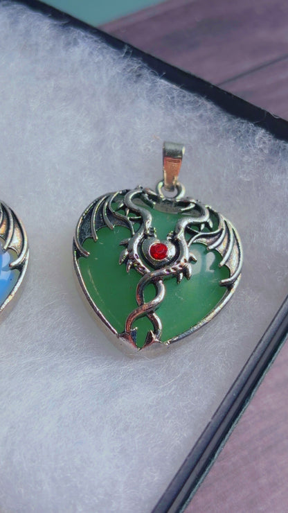 Crystal dragon pendants