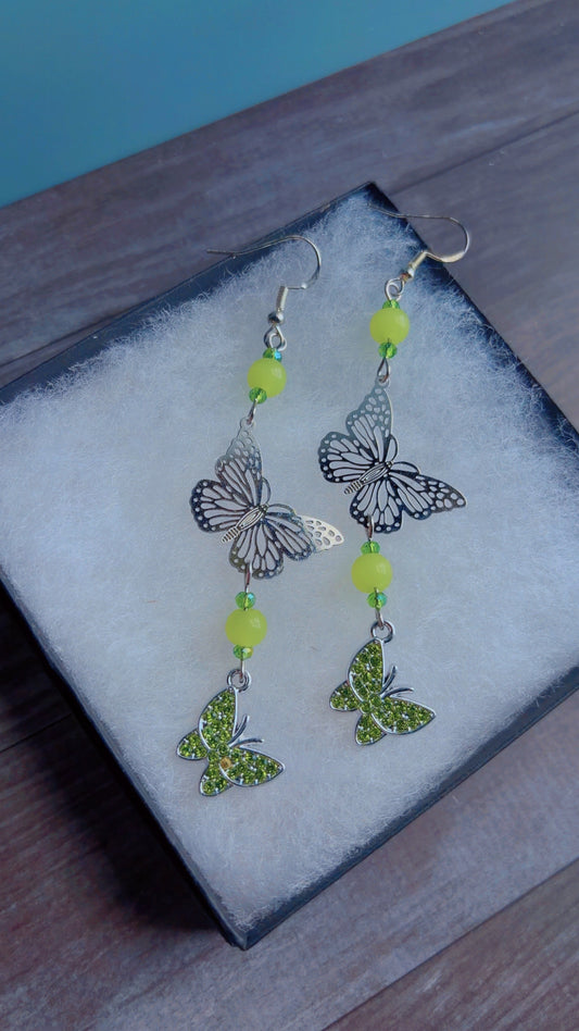 Handmade butterfly earrings