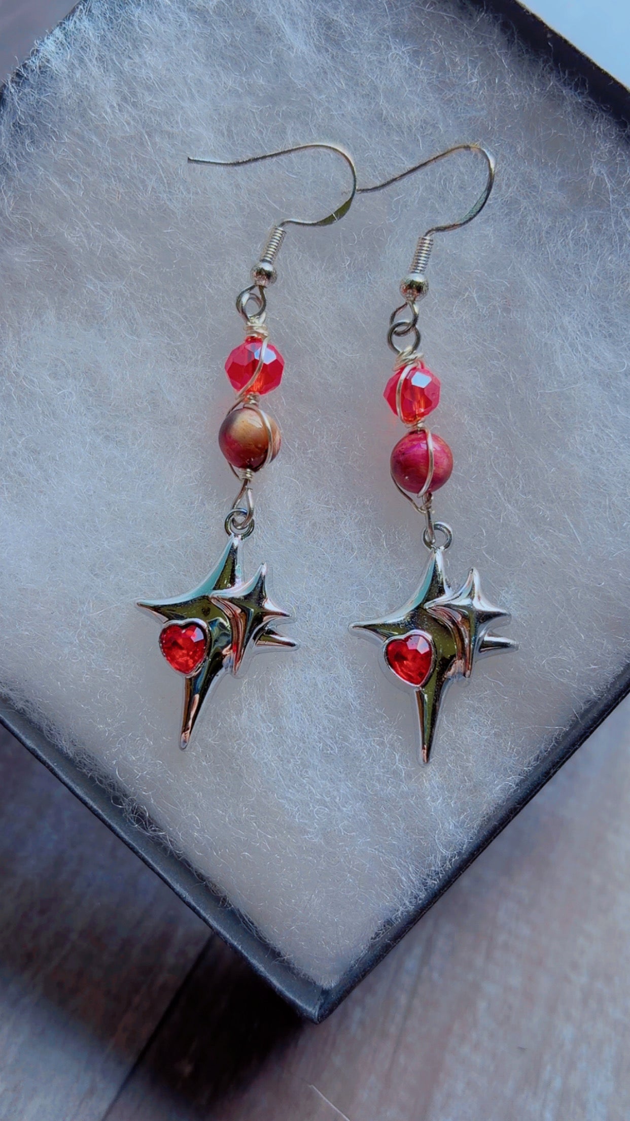 Handmade glimmer earrings