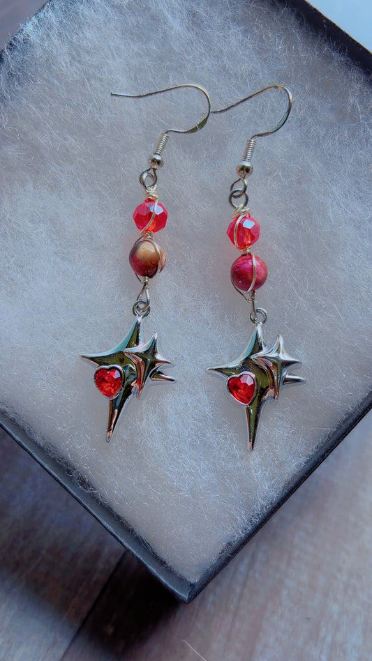 Handmade glimmer earrings