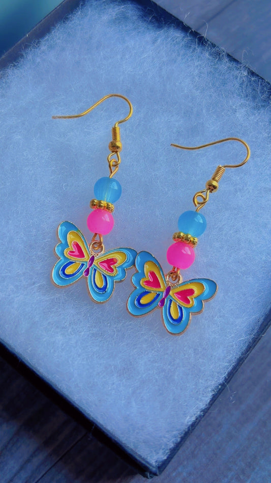 Handmade butterfly earrings