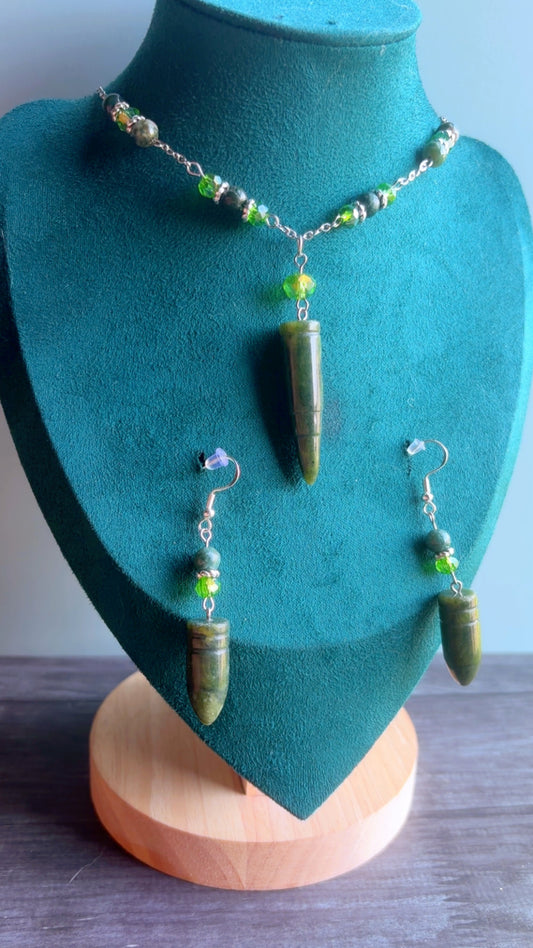 Handmade jade set