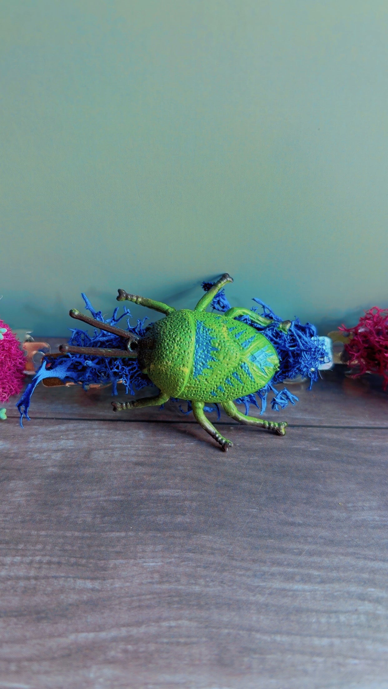 Handmade bug hair clip