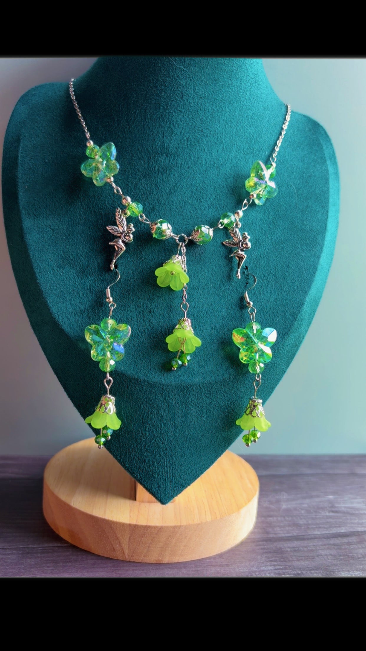 Handmade butterfly garden set