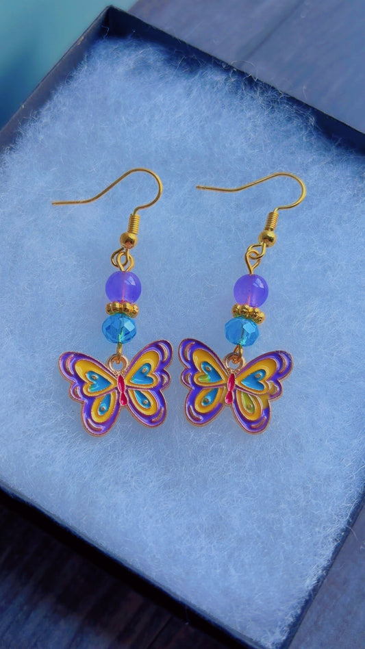 Handmade butterfly earrings