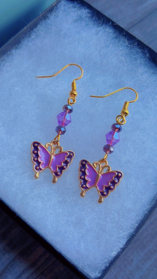 Handmade butterfly earrings