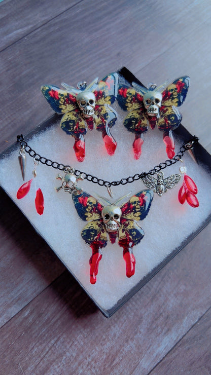 Handmade Punk style moth set