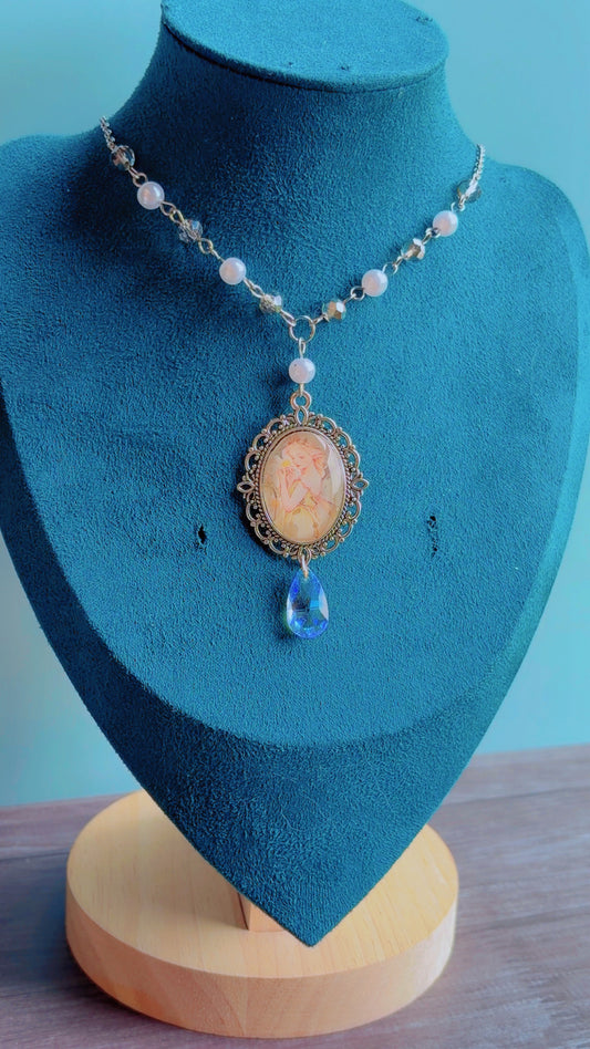Handmade fairy cameo necklace