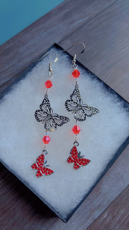 Handmade butterfly earrings