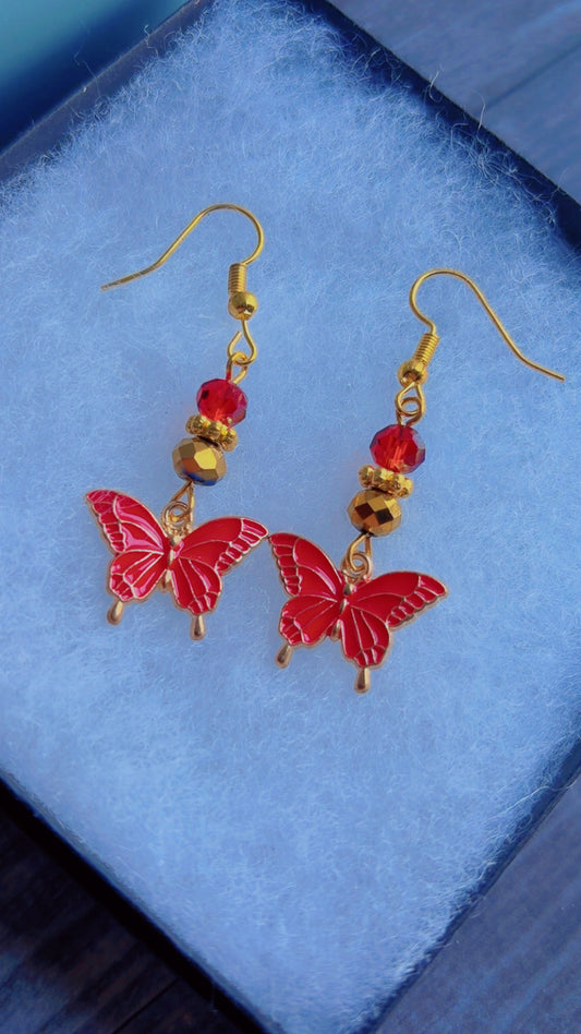 Handmade butterfly earrings