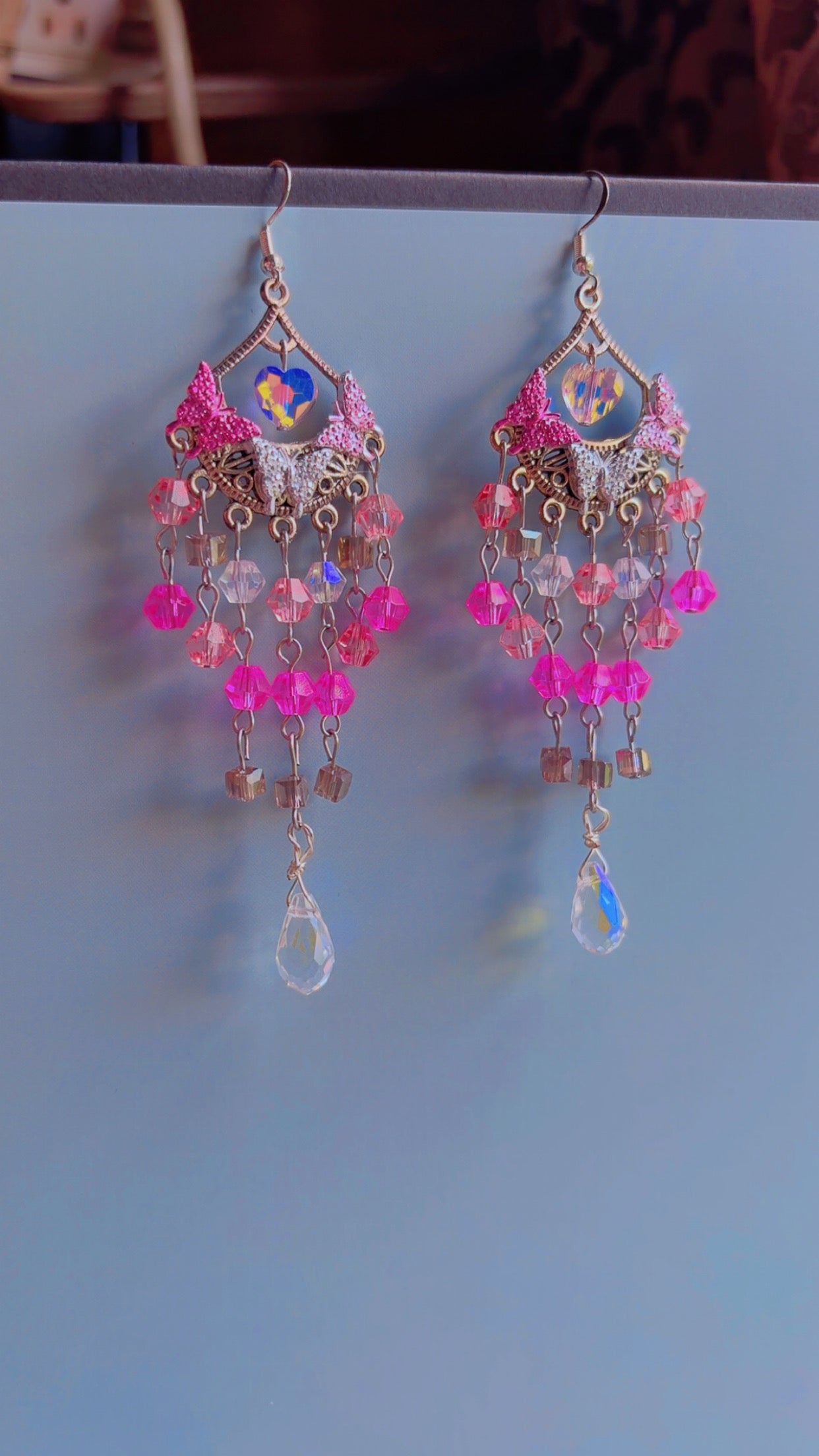 Handmade chandelier style earrings