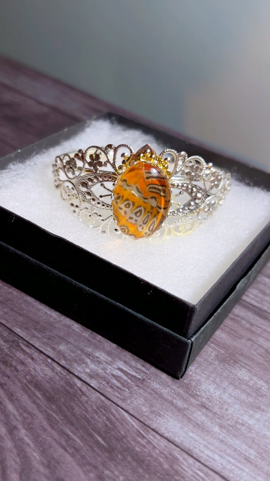 Handmade real butterfly wing adjustable cuff