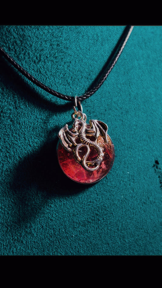 Handmade dragon scale necklace