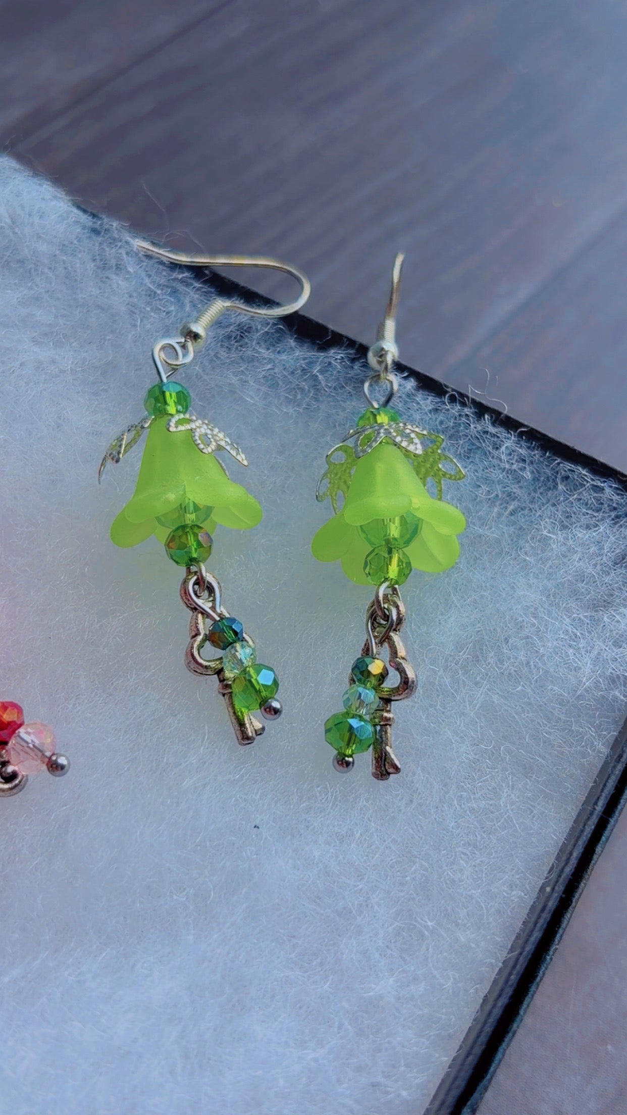 Handmade bell flower earrings