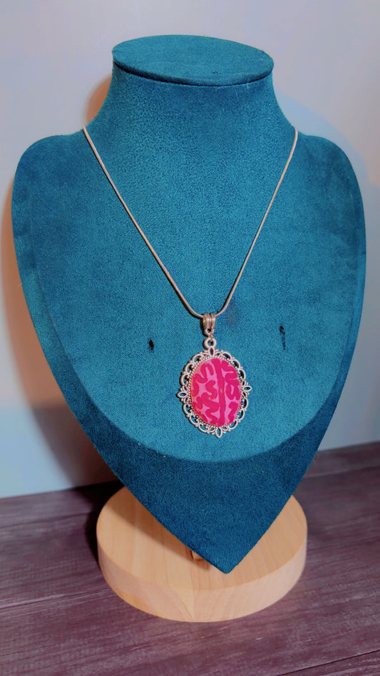 Handmade brains cameo necklace